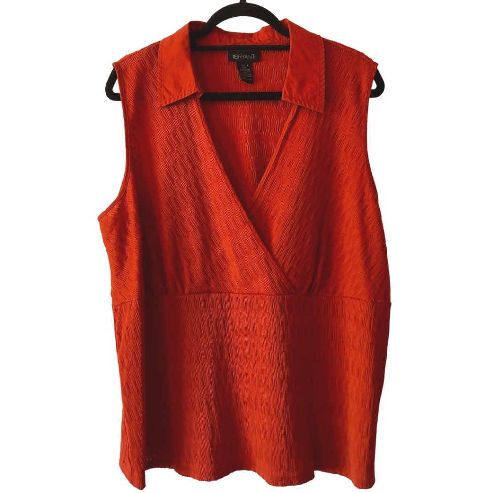 Lane Bryant Sleeveless Surplice Neck Top: 22/24